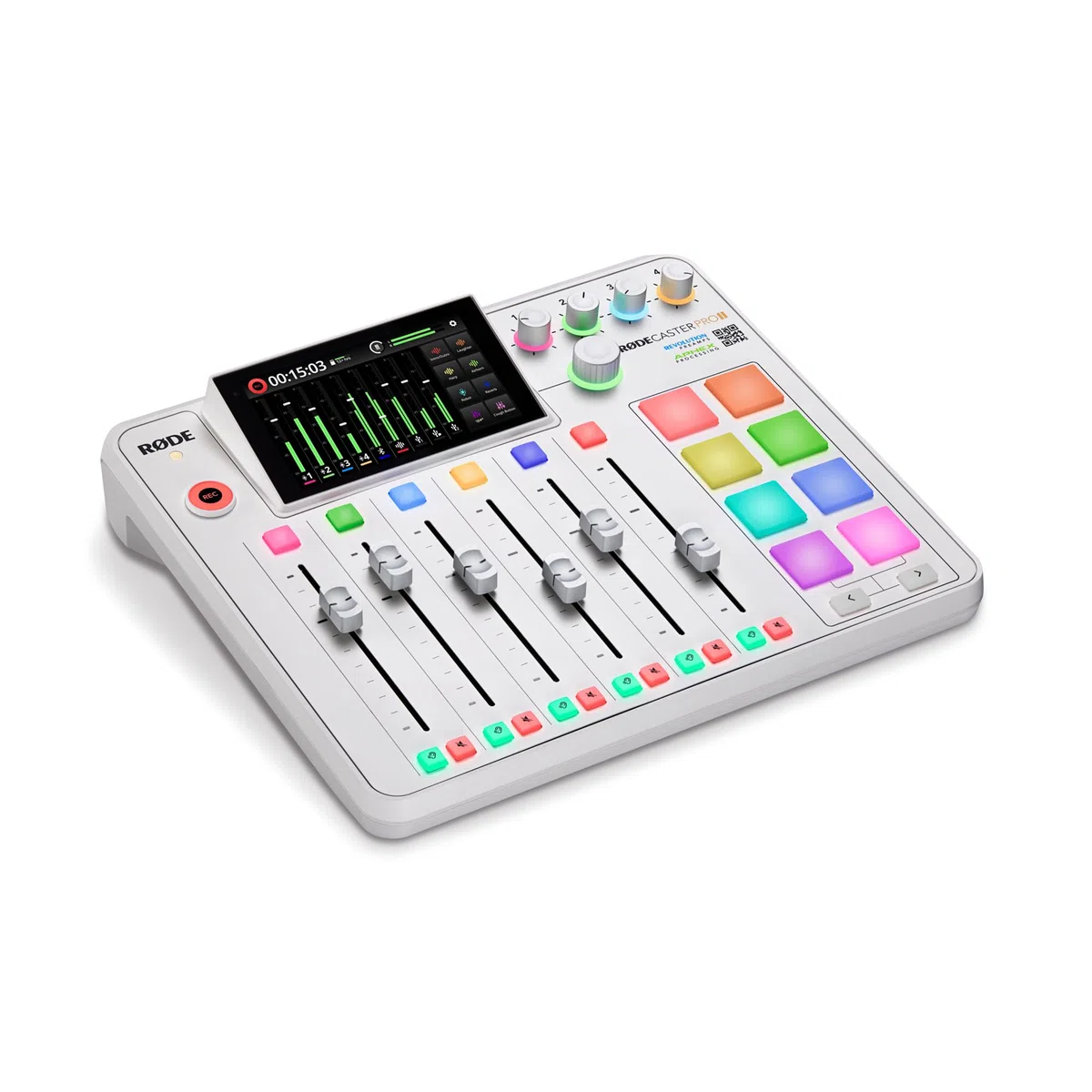 RØDE RØDECaster Pro II All-in-One Produktionslösung für Podcasting, Streaming, Musikproduktion und Content-Erstellung (Weiß)