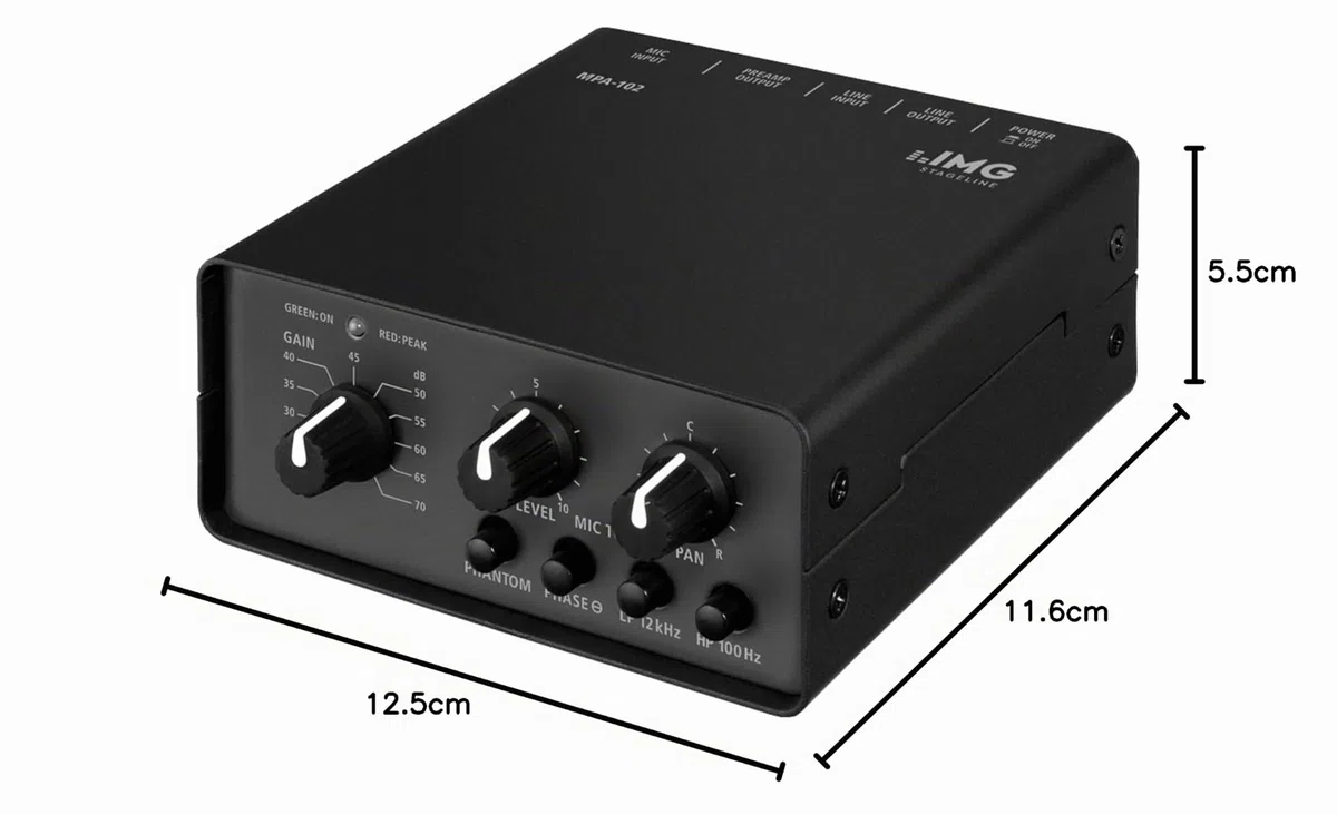 Stage Line MPA-102 Mikrofon-Vorverstärker