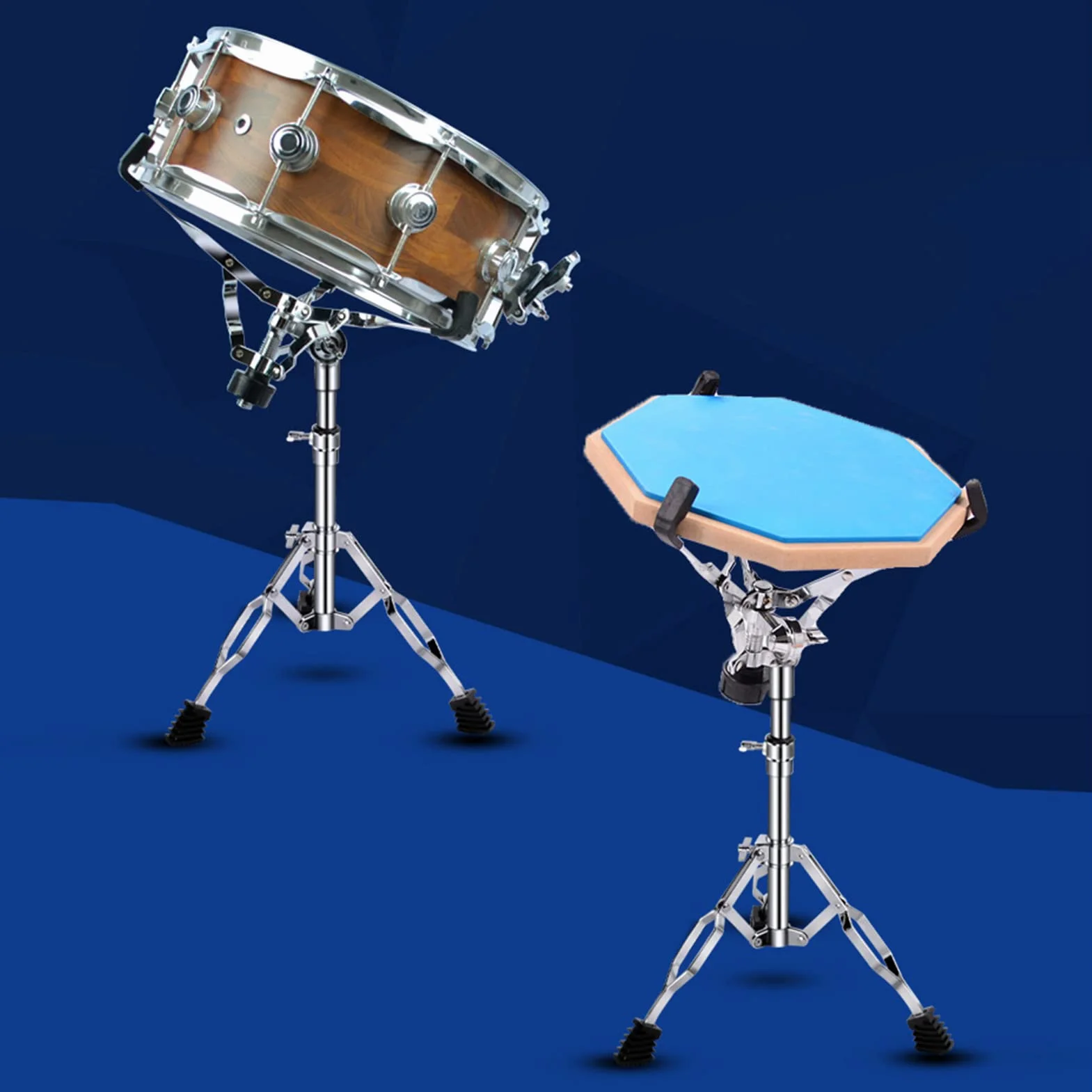 Drum Ständer, Höhenverstellbar, Stabiles Universal Drum Stativ, Verdicktes Stabiles, für Ethereal Dumb Snare Drums und Bass Drums