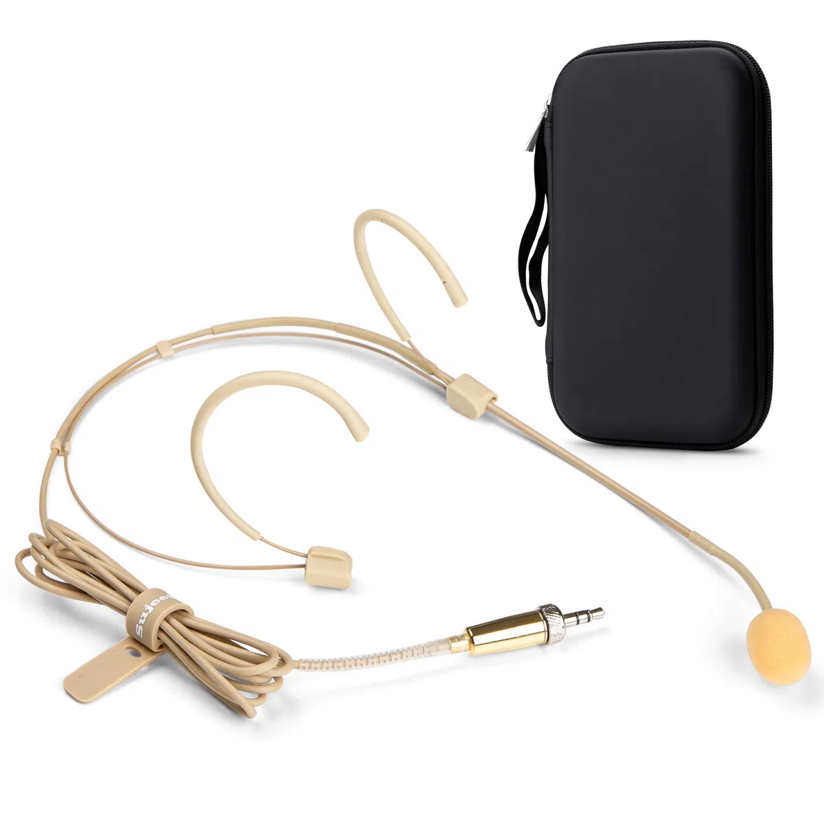 Headset Mikrofon Stirnband mic für Sennheiser kabellos Bodypack Transmitter Taschensender - Ideal für Vorträge, Theater, Podcasts Mit Robust Aufbewahrungsbehälter