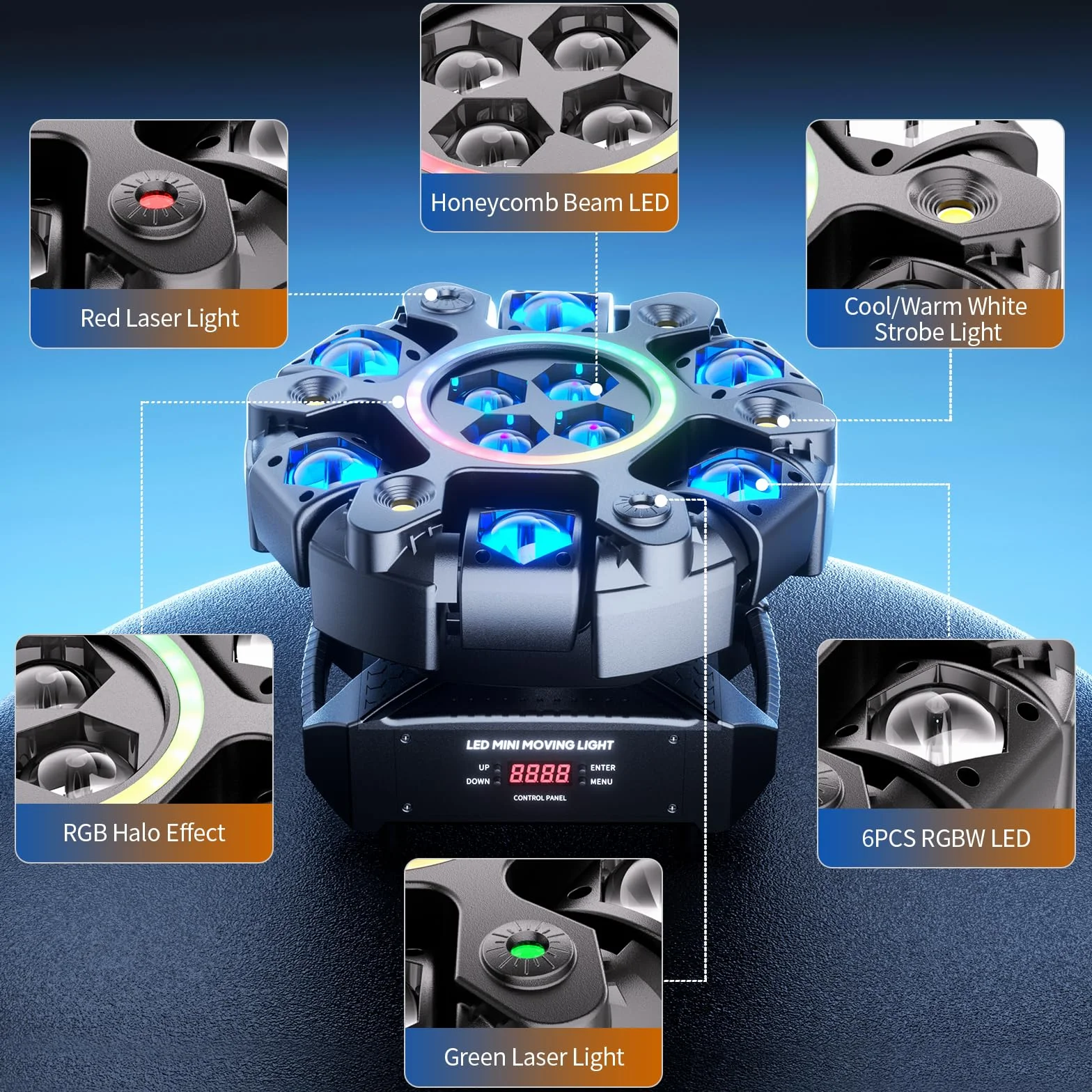 Moving Head LED 180W Beam Disco licht RGBW Partylicht dmx Bühnenlichter DJ lichter für Bar Kneipen Club Hochzeit Weihnachten