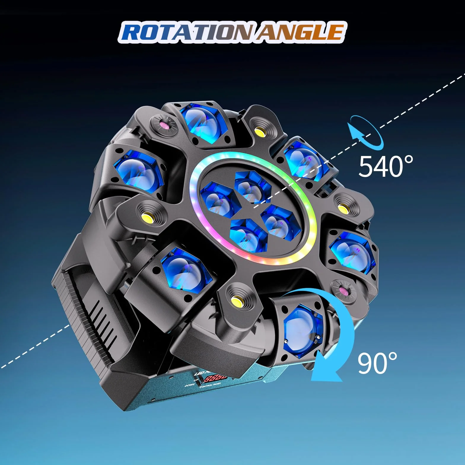 Moving Head LED 180W Beam Disco licht RGBW Partylicht dmx Bühnenlichter DJ lichter für Bar Kneipen Club Hochzeit Weihnachten