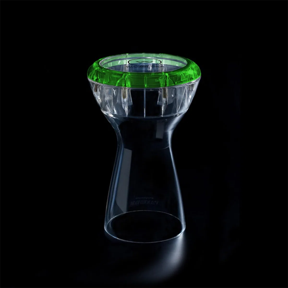 Darbuka-Trommel mit 22,2 cm langem Kopf, mit Messing-Stimmtasten und gepolsterter Tasche, 43,2 cm Länge, kristallklares Polycarbonat