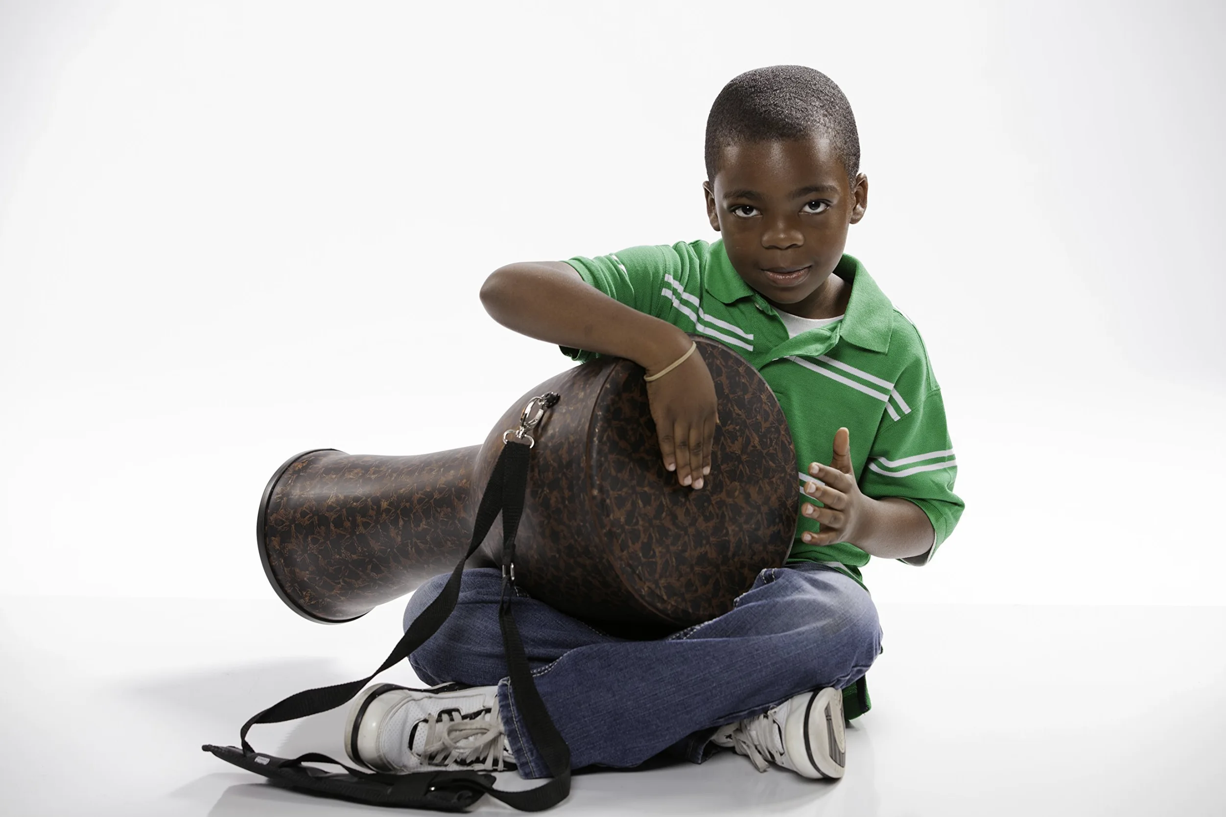 35cm Profi Djembe Trommel Bongo Drum Buschtrommel Percussion Motiv Elefant Afrika Art - (Für Kinder im Vorschul Alter)
