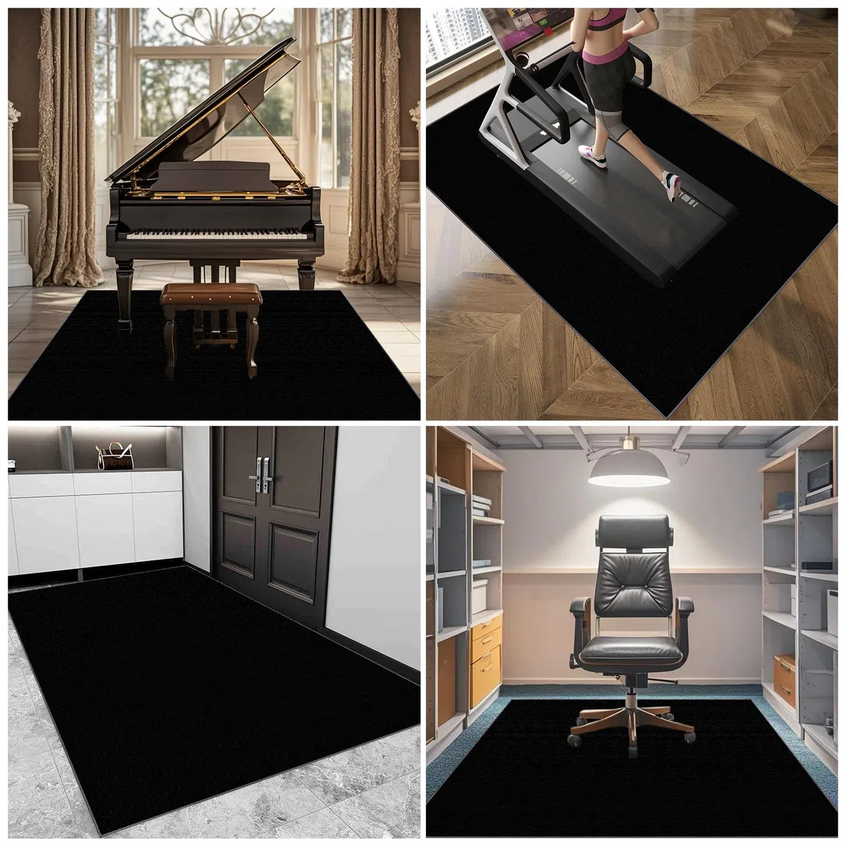 Schlagzeugteppich 120 x 70 cm, Rutschfeste, Elektronisches Schlagzeug Teppich, Professionelles rechteckiges Jazz Schlagzeug Kit für Bass Drum Snare Drum und andere Instrumente Teppich