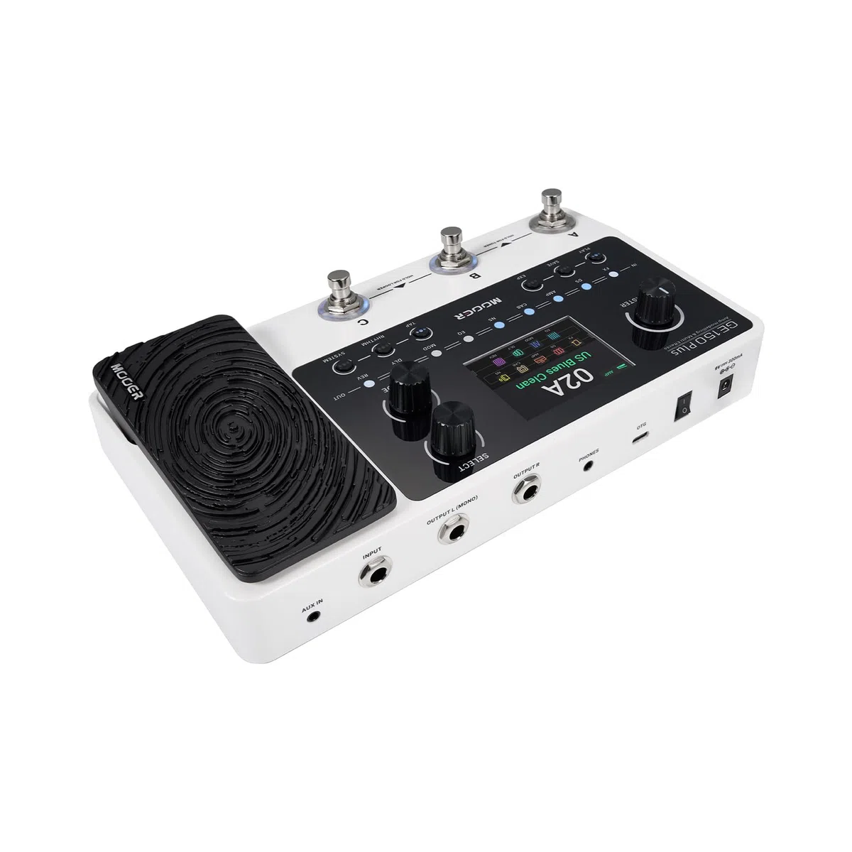 Mooer GE150 Plus Multi Effects Pedal für Gitarre | 55 Amp-Modellen, 170 Effekten, 80-Sekunden-Looper, Expression-Pedal und USB-C-Recording