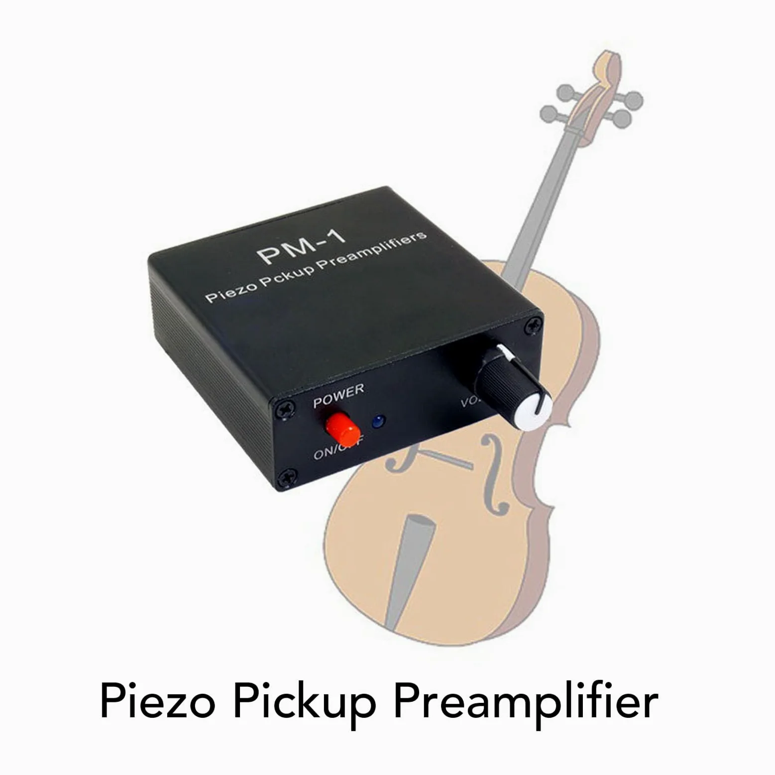 Denash Piezo-Tonabnehmer-Vorverstärker, Geeignet für Gitarre, Cello, Violine, Mandoline, Ukulele, Kompakte Halterung mit Niedriger Frequenzbegrenzung für Streichinstrumente,