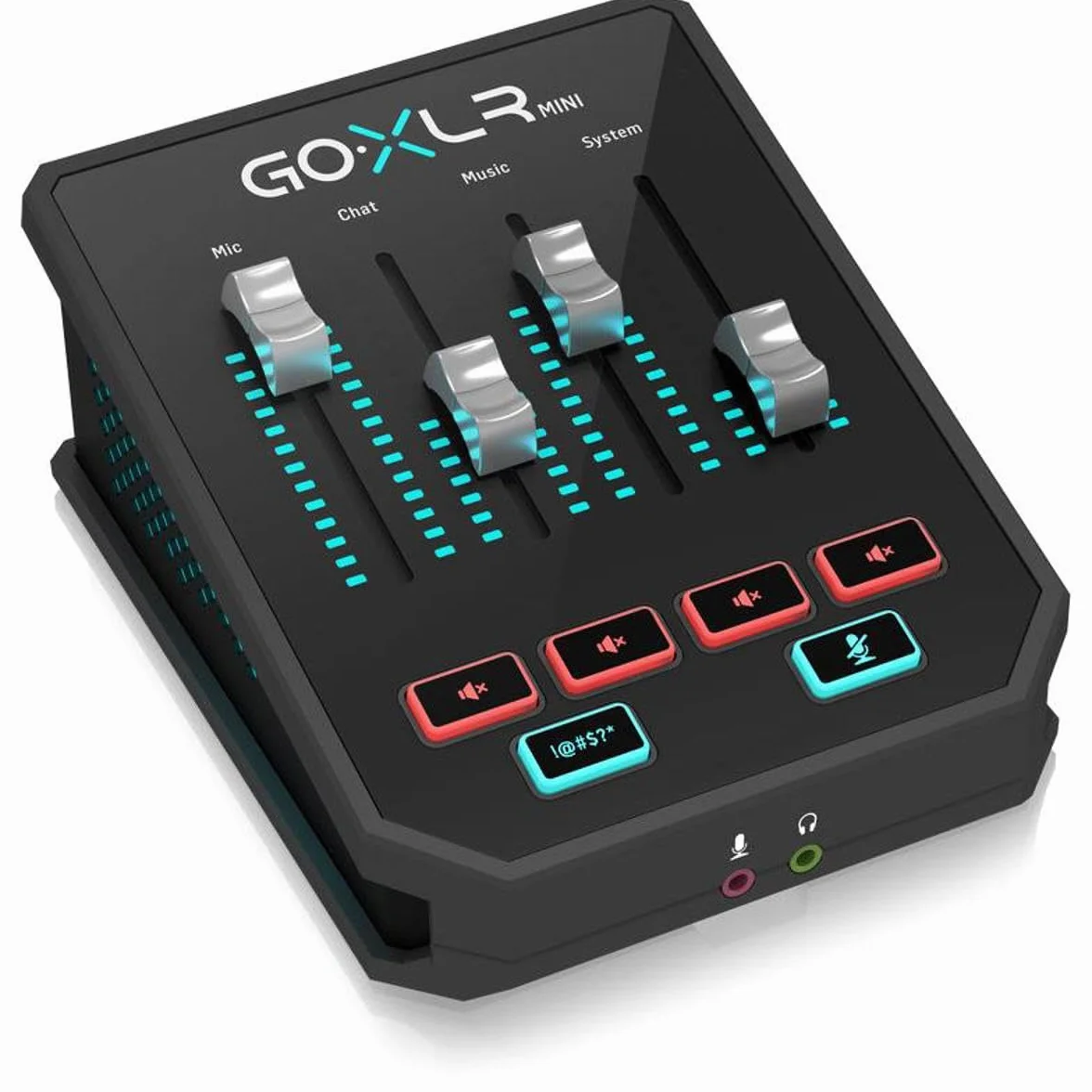 TC Helicon GoXLR MINI Online-Broadcast-Mixer mit USB-/Audio-Schnittstelle und Midas-Vorverstärker, 9.4×8.5×4.6/ 239×216×116mm