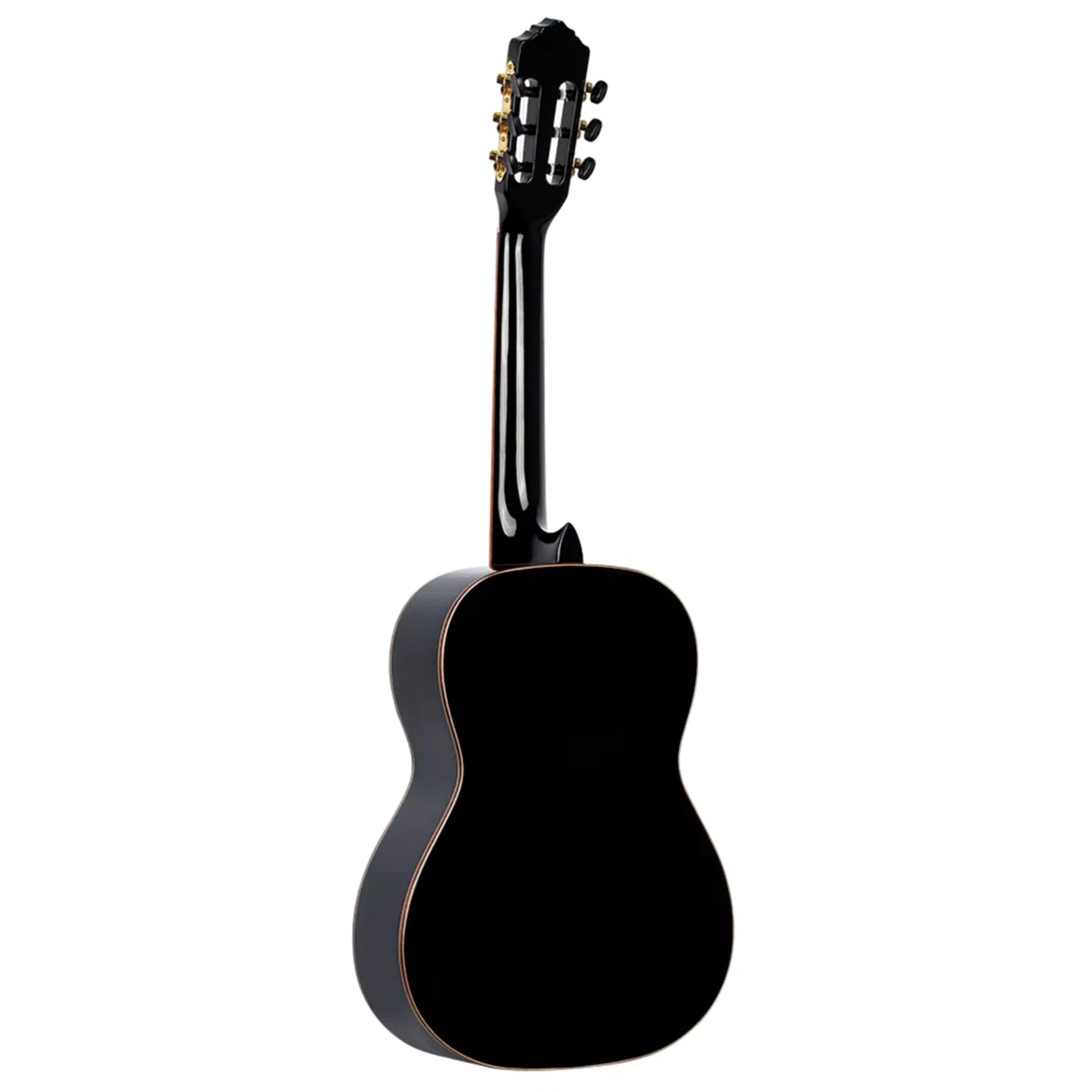 Ortega Guitars 7/8 Konzert Gitarre – Family Series – Inklusive Gig Bag – Fichte, Mahagoni, Schwarz (R221BK-7/8)