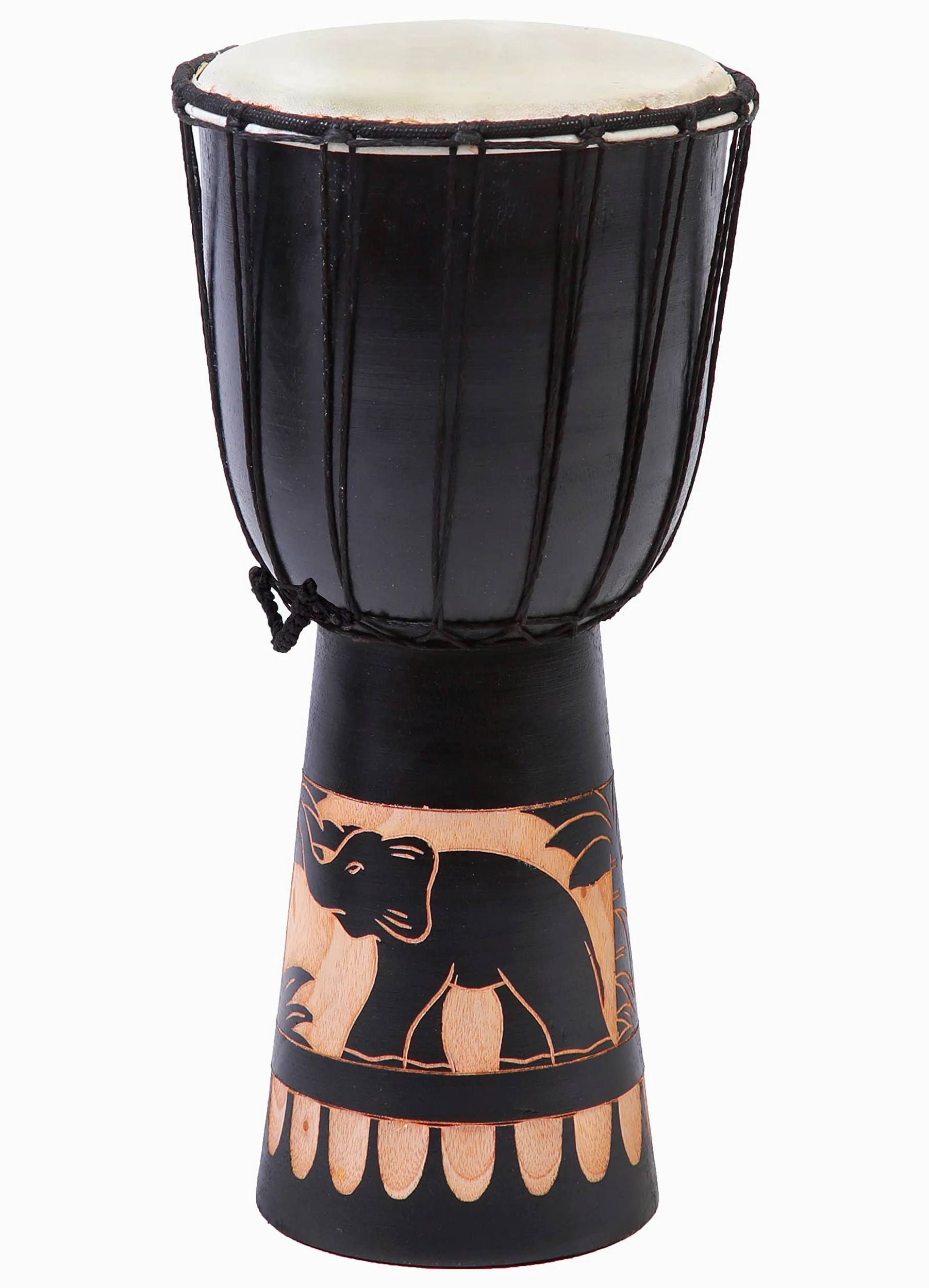 40cm Djembe Trommel Bongo Elefant Schwarz Anfänger Kinder Guter Klang