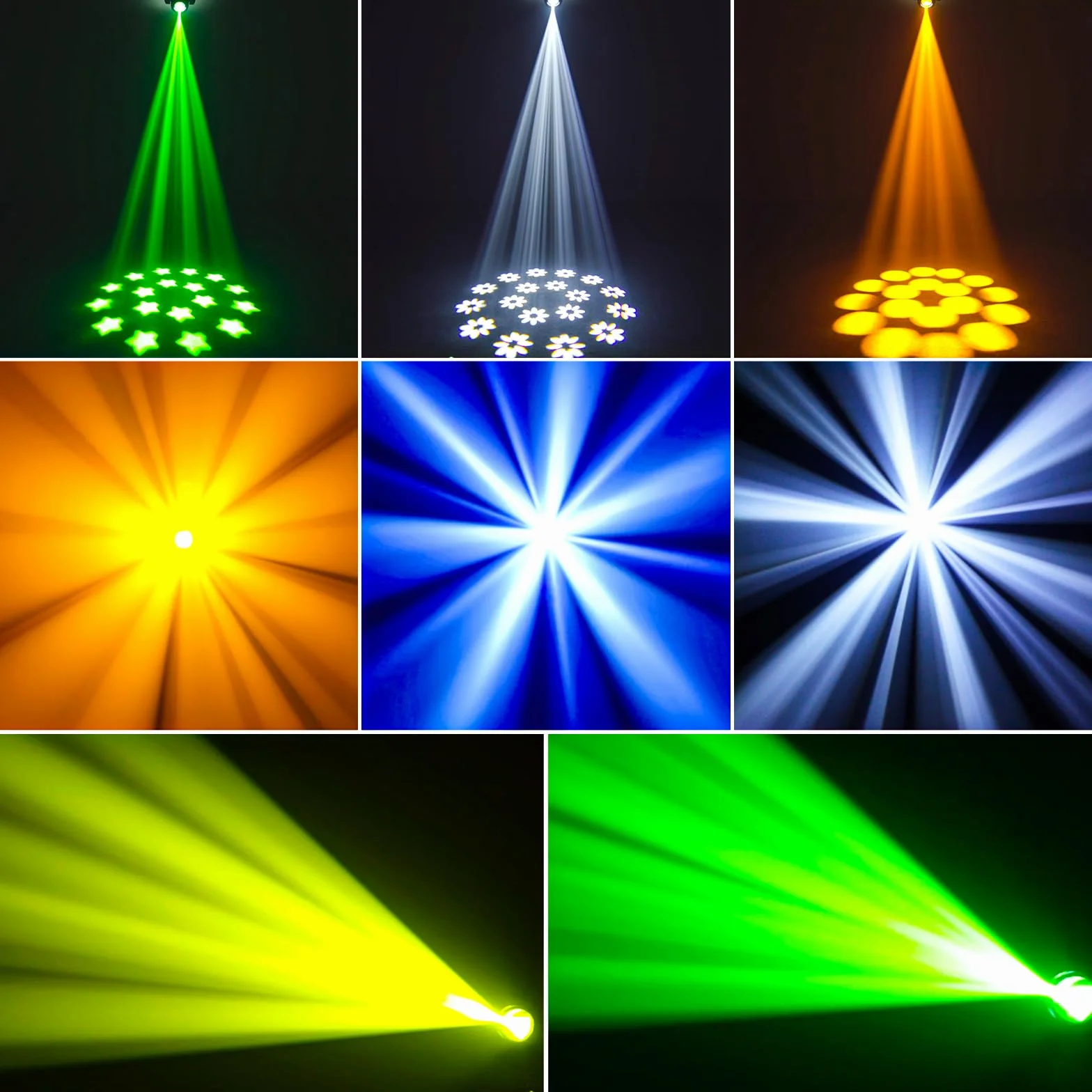 100W Moving Head Beam mit 18 Prisma 11/13CH DMX RGBW LED Pinspot Lichteffekt für DJ Disco Partylicht Club Bar Bühnenbeleuchtung