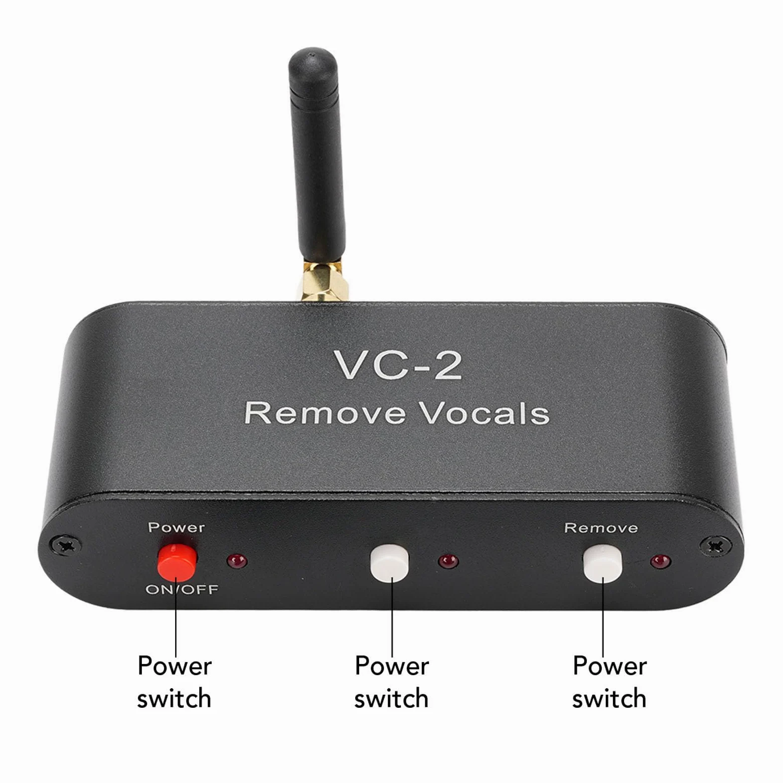 Tonysa VC 2 Hardware Vocal Remover, Echtzeit Karaoke Voice Canceller mit Bluetooth 5.0 und Aux, Level für den Gesangsmaschinenvertrag Verstellbar