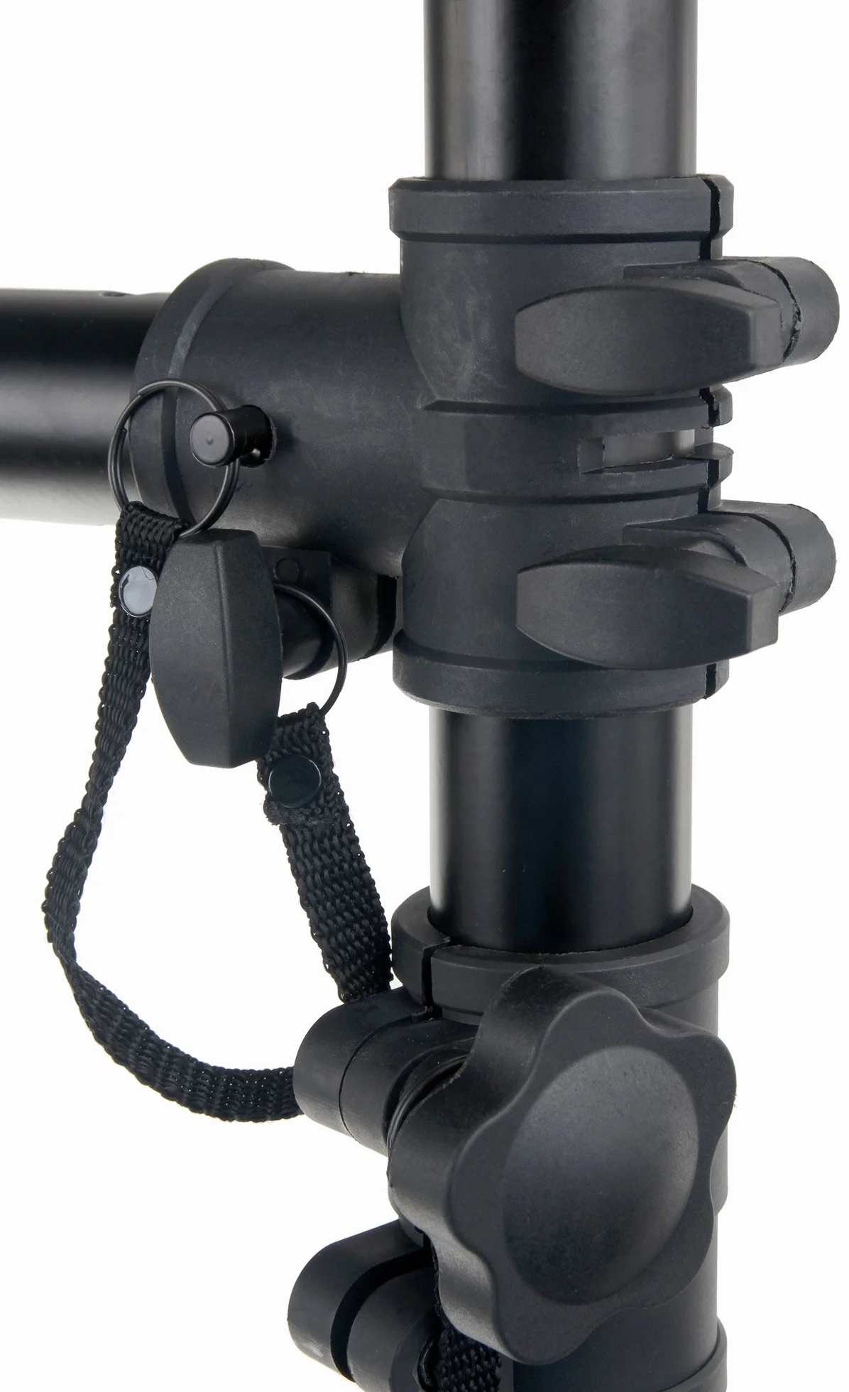Showlite LTS-100 Traversen System (2x T-Bar Ständer 2x Quertraverse, Höhenverstellbar von 1,50m - 3,00m, Belastbar bis 75kg) schwarz