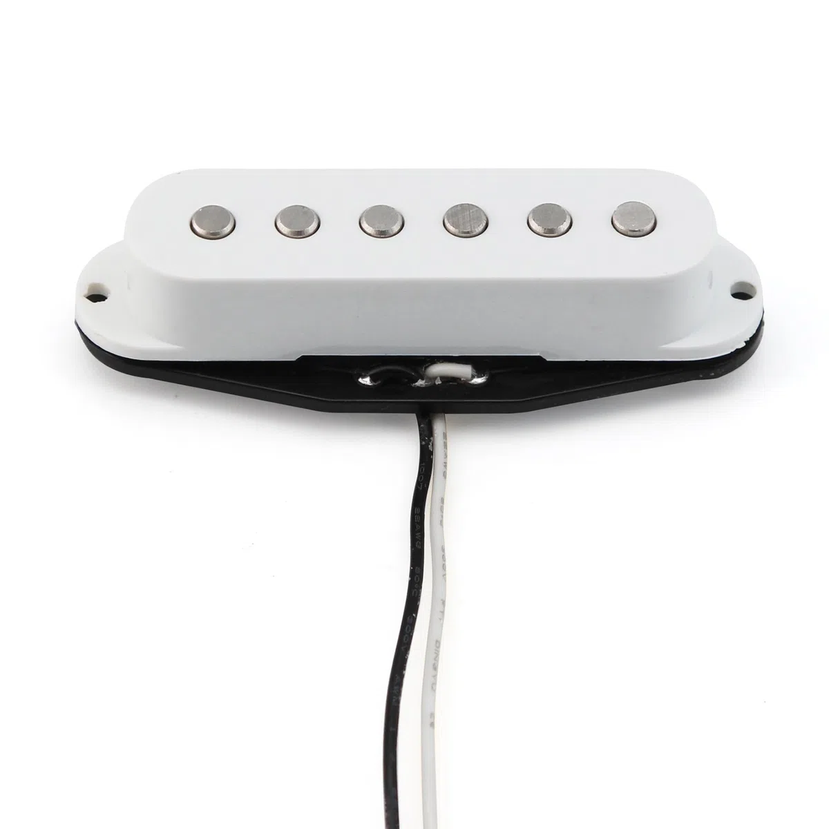 FLEOR Alnico 5 Flat Pole Single Coil Pickup und High Gain Humbucker Set Weiß HSS N+M+B Tonabnehmer für ST Style Gitarre