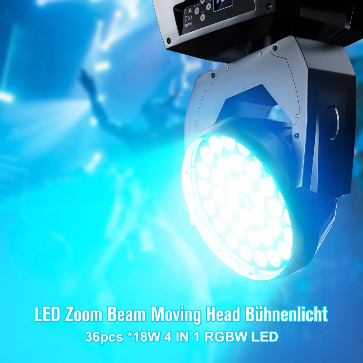 36x10W RGBW Moving Head LED DJ Lichter mit Flight Case 4 IN1 Zoom Beam Wash Effekt Disco Licht dmx512Bühnenbeleuchtung für Bar Partys Club Konzert Hochzeit Inventar in Deutschland