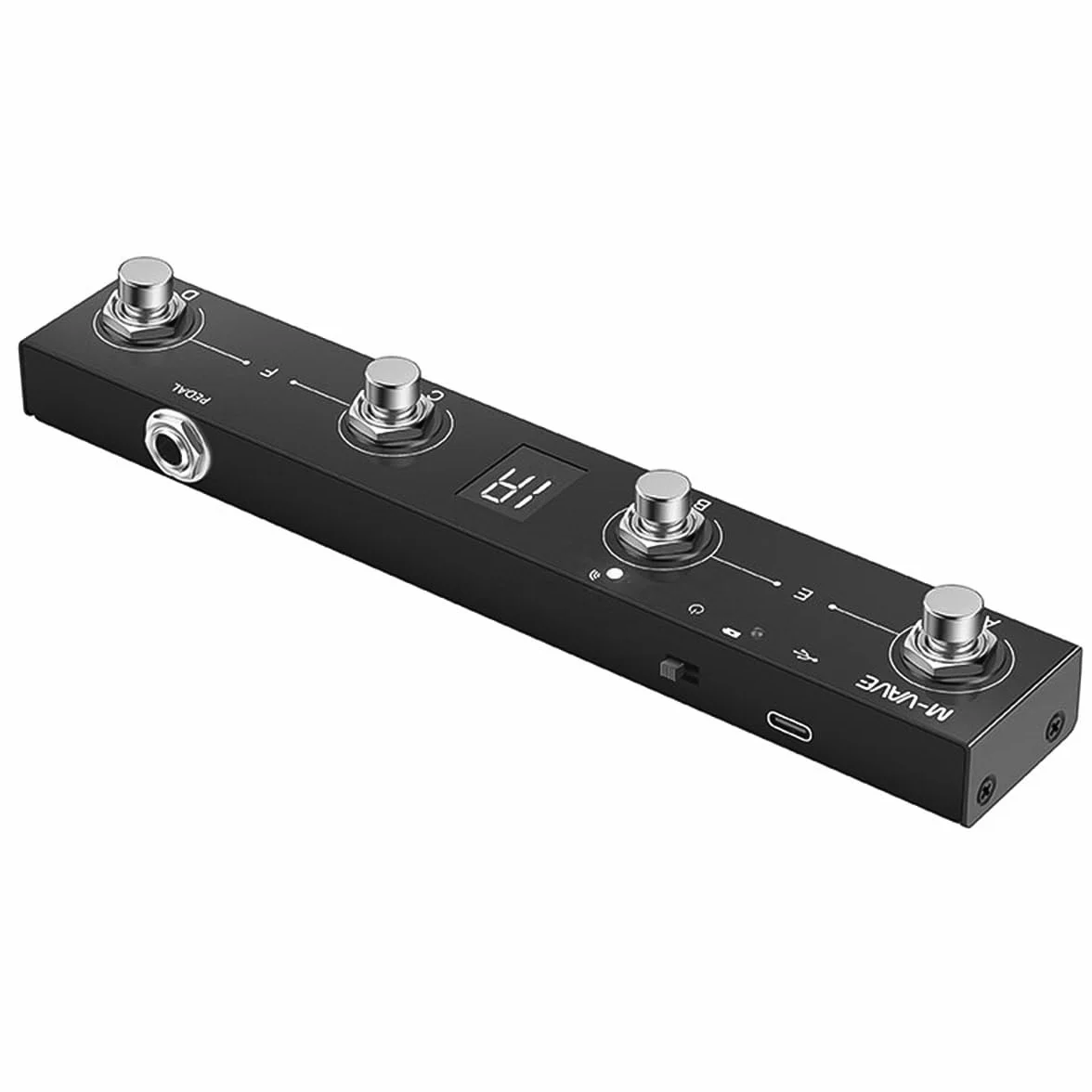 M-VAVE Chocolate BT, kabelloser MIDI-Controller, wiederaufladbar, tragbares 4-Tasten-Fußpedal mit APP-Steuerung für Musiker und DJs