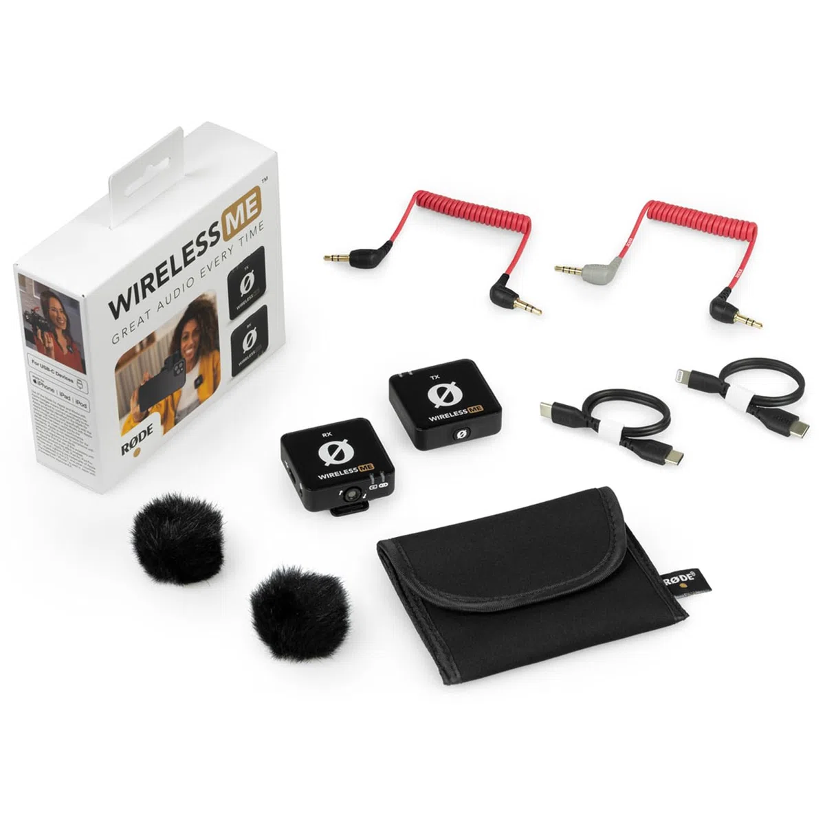 Rode Wireless ME Drahtlos Mikrofon-System + Interview GO Handadapter + keepdrum Windschutz