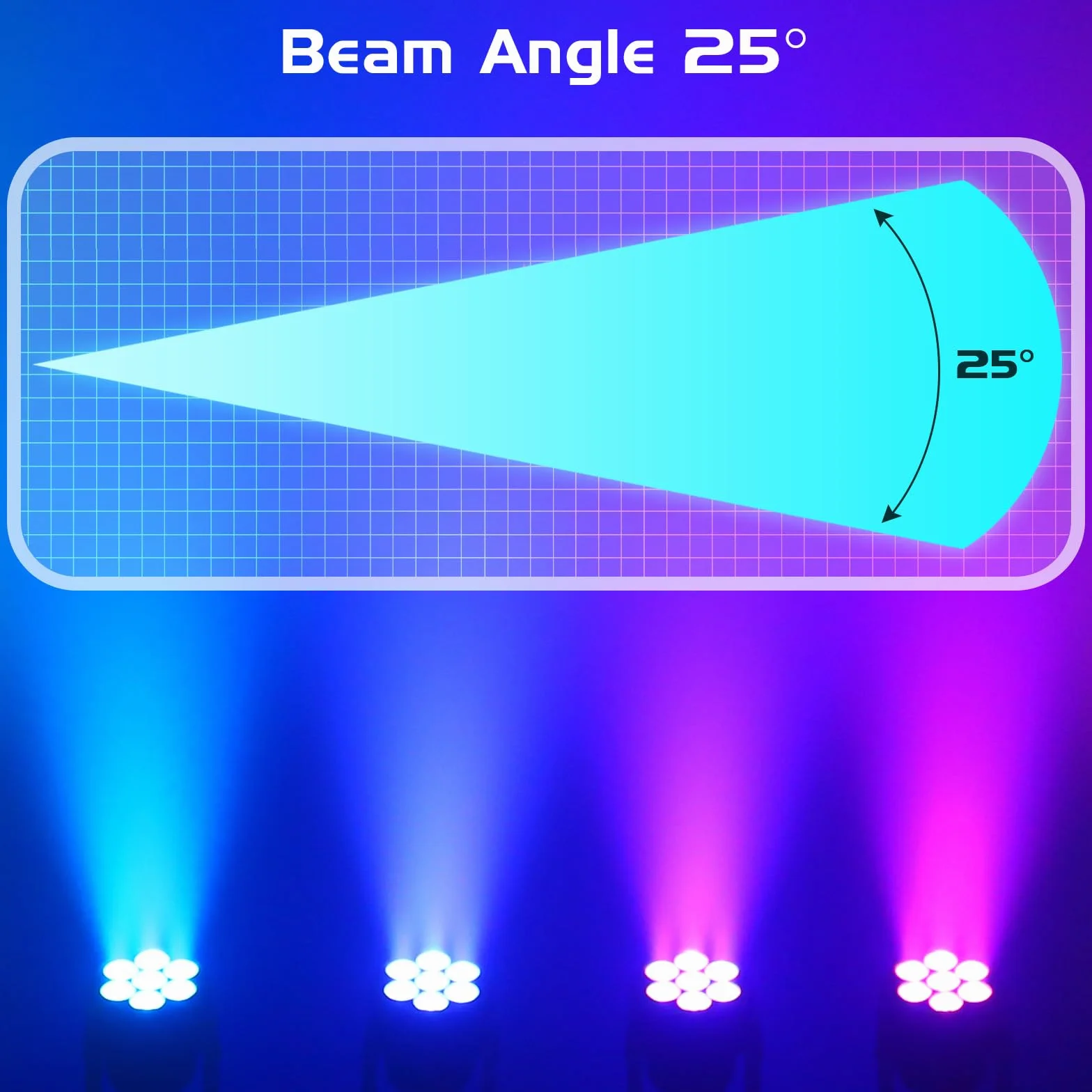 2Er Pack 7X15W Moving Head Wash LED dmx512 RGBW Partylichter 5 Steuerungsmodus 4 in 1 DJ licht Disco Bühnenlicht für Live Events, Bar, Karaoke, Weihnachten, Halloween, Home Party, Hochzeit