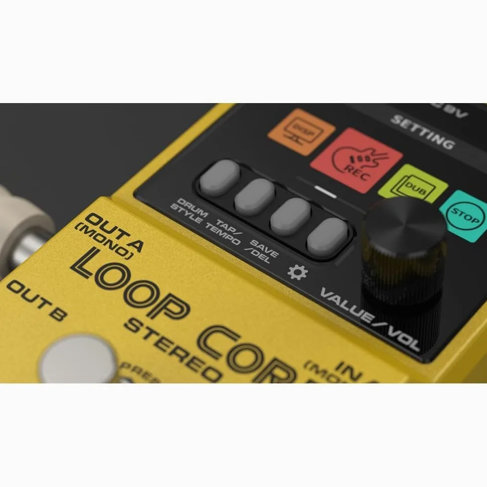Nux Loop Core Guitar Effect Pedal Looper 6 Hours Recording Time, 99 User Memories, Drum Patterns with Tap Tempo