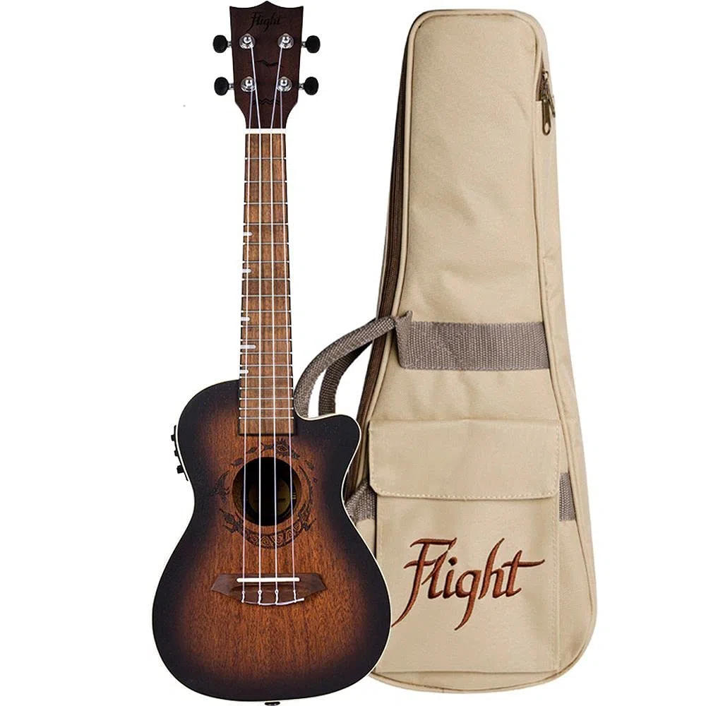 DUC380 Elektro-Konzert-Ukulele, Bernstein