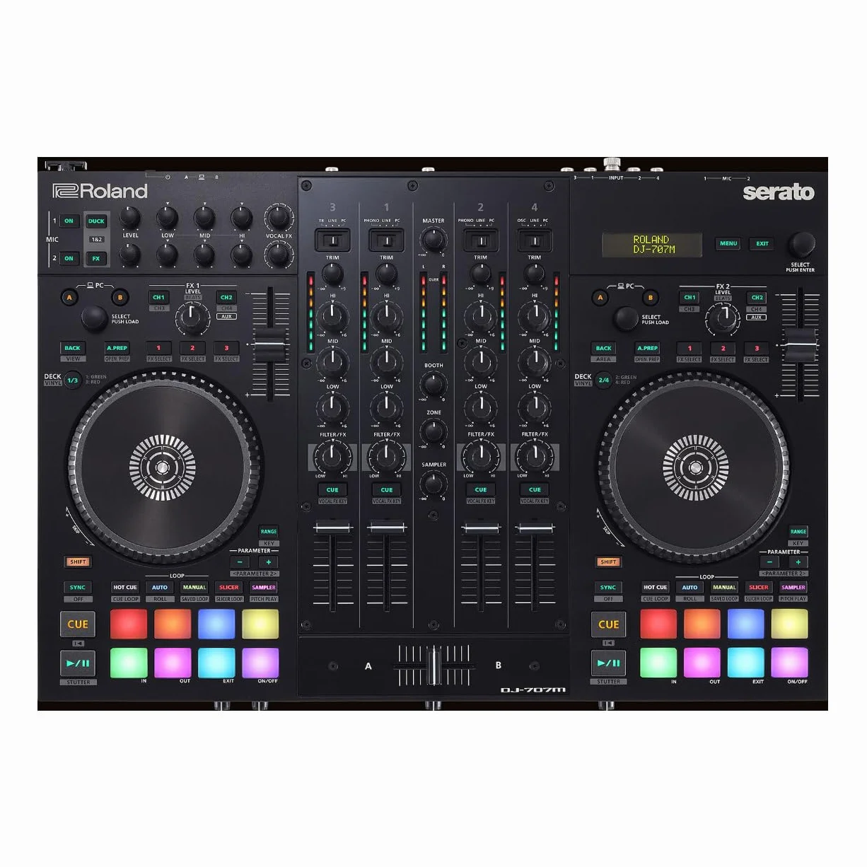 Roland DJ-707M DJ-Hybrid-Controller und Live-Sound-Audio-Konsole
