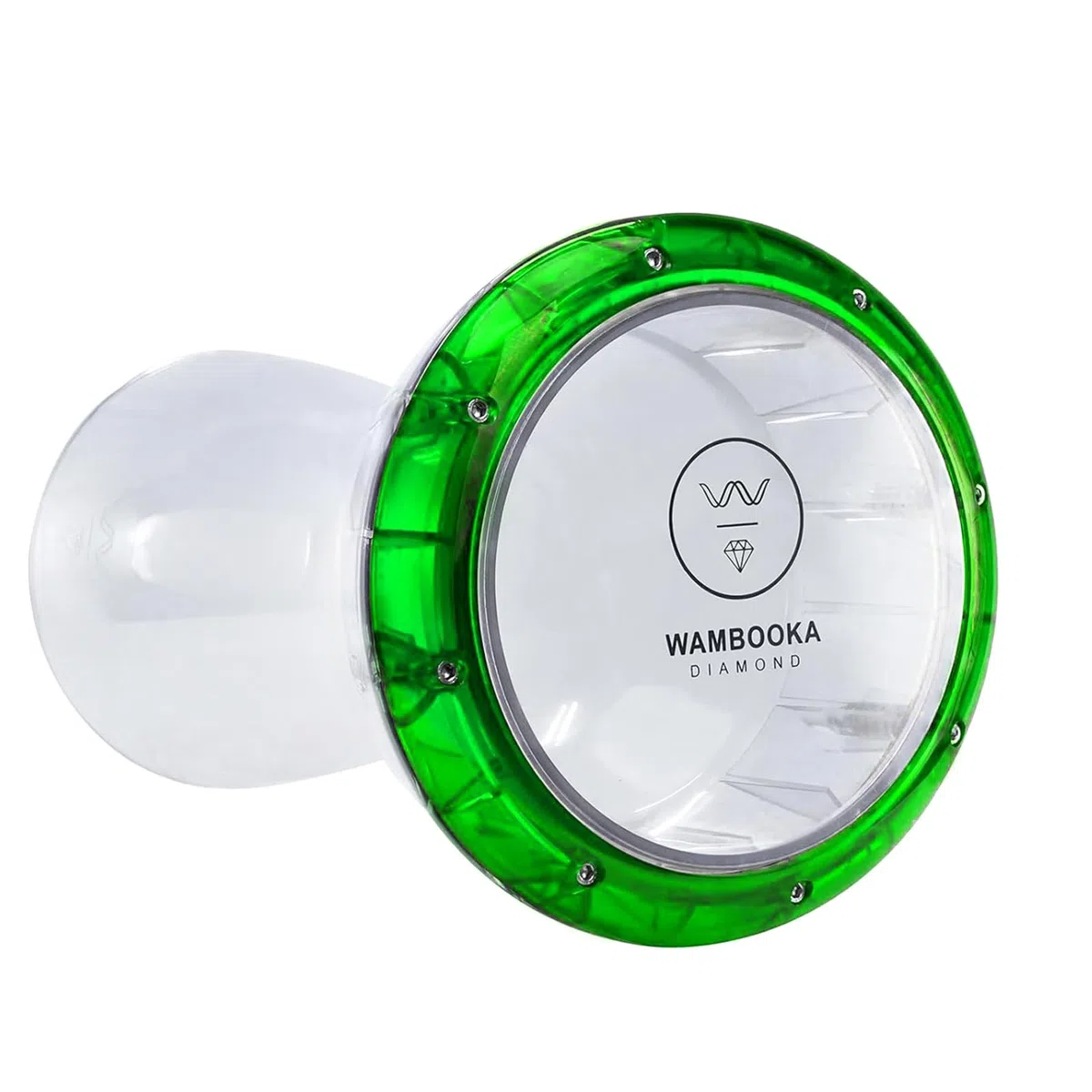 Darbuka-Trommel mit 22,2 cm langem Kopf, mit Messing-Stimmtasten und gepolsterter Tasche, 43,2 cm Länge, kristallklares Polycarbonat