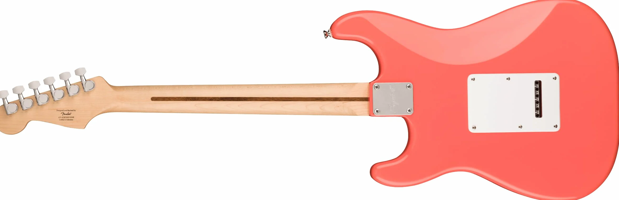 Squier Stratocaster HSS MN Tahitian Coral - E-Gitarre