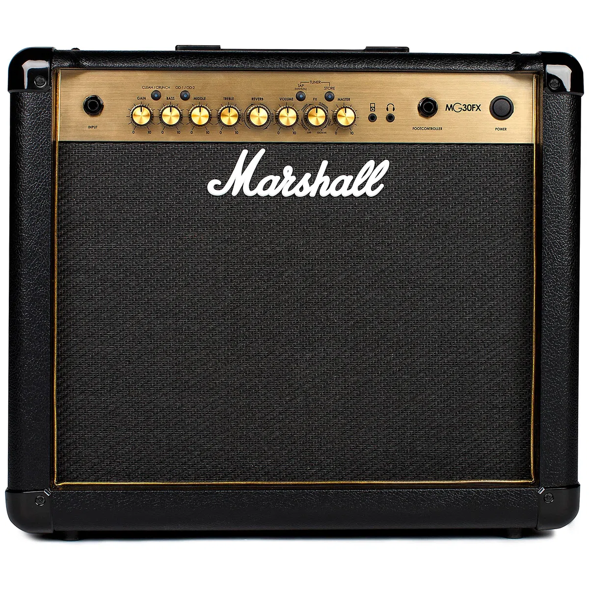 Marshall MG30GFX Gitarren-Combo-Verstärker mit integriertem FX, Übungsverstärker, geeignet für E-Gitarre – Schwarz und Gold