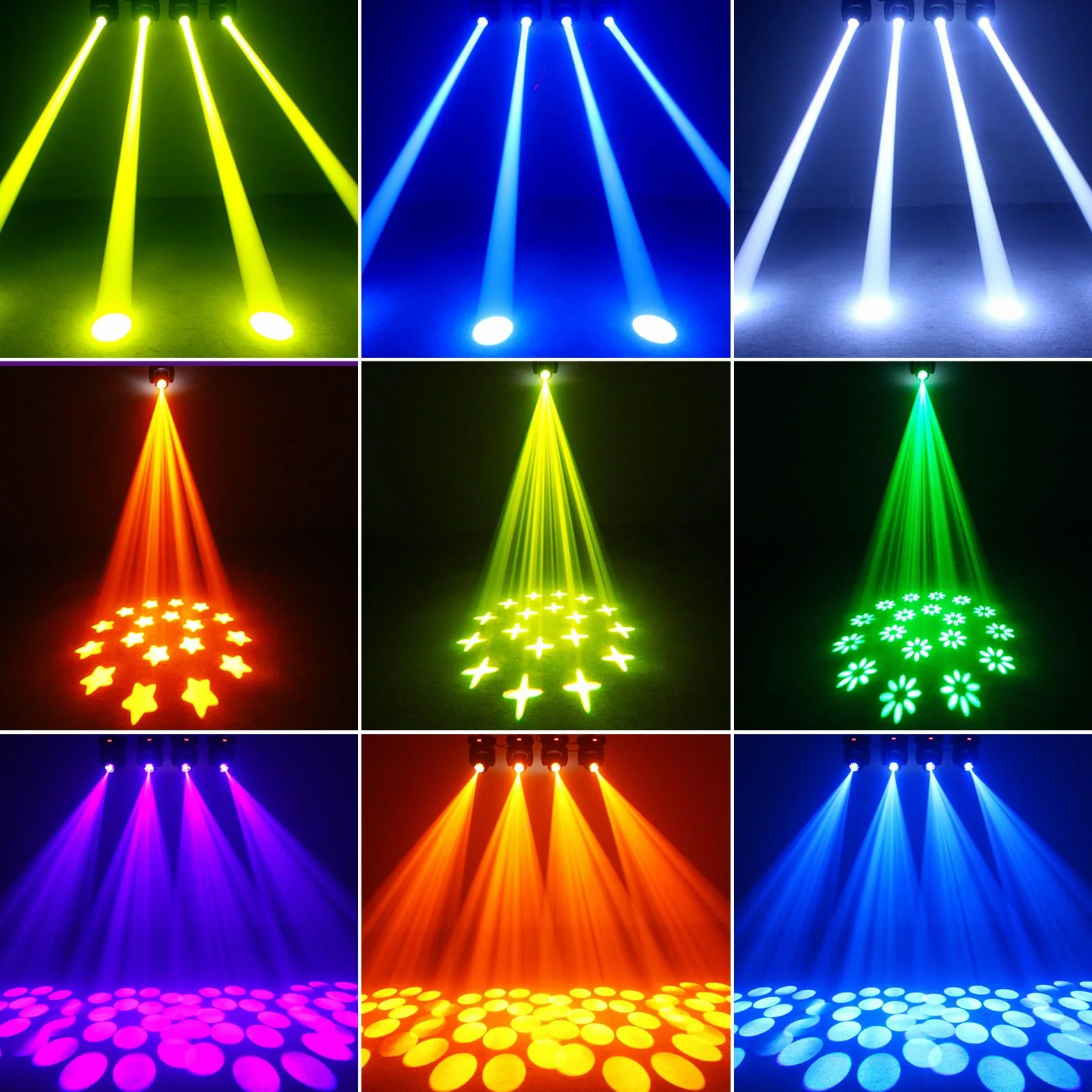 100W Moving Head Beam mit 18 Prisma 11/13CH DMX RGBW LED Pinspot Lichteffekt für DJ Disco Partylicht Club Bar Bühnenbeleuchtung