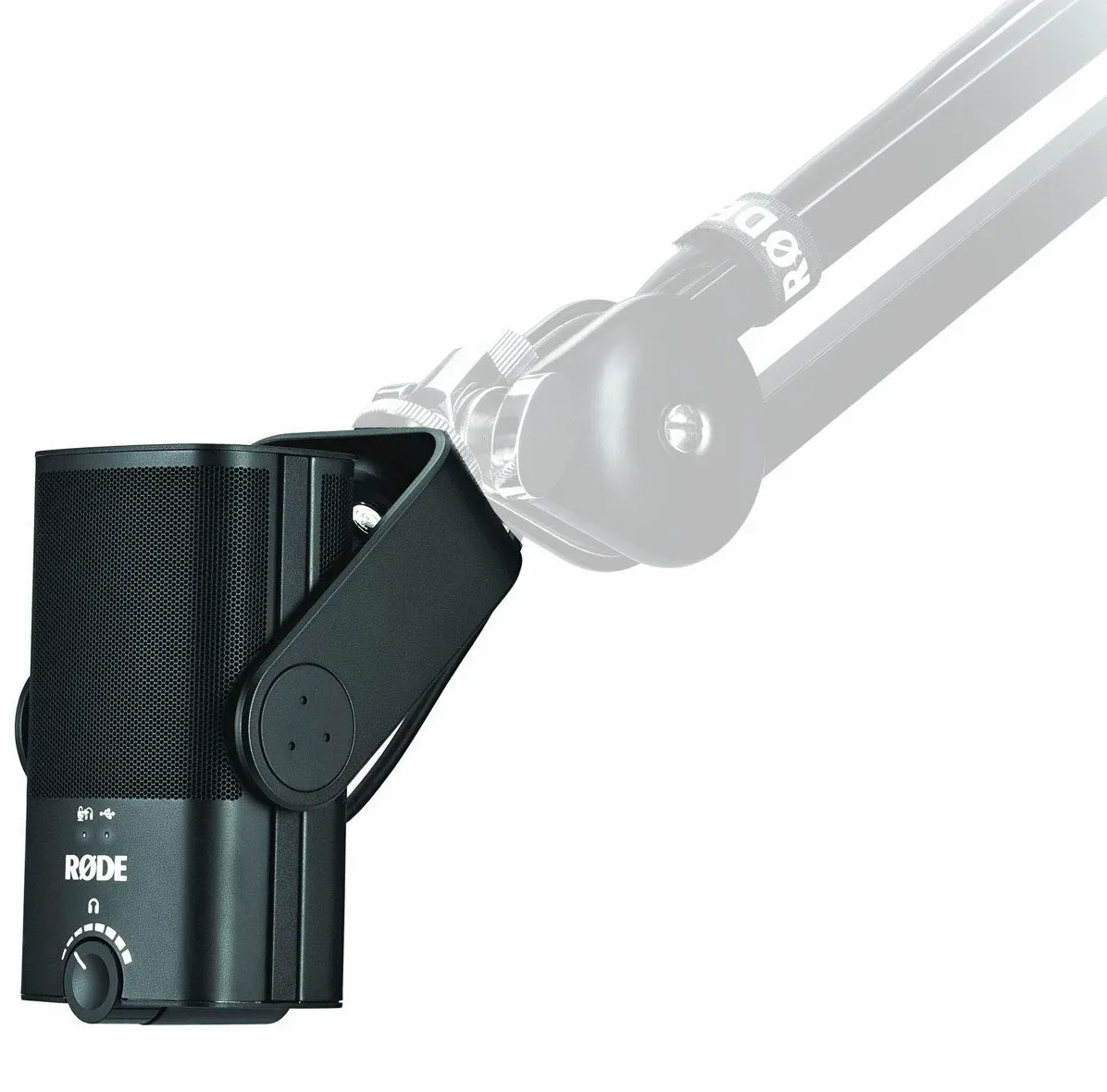 Rode NT-USB MINI USB-Podcast-Kondensatormikrofon + keepdrum NB35RD Rot Mikrofonarm
